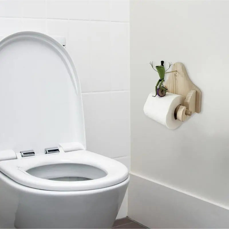 Frog toilet paper holder