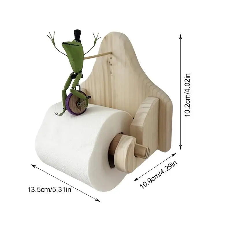 Frog toilet paper holder