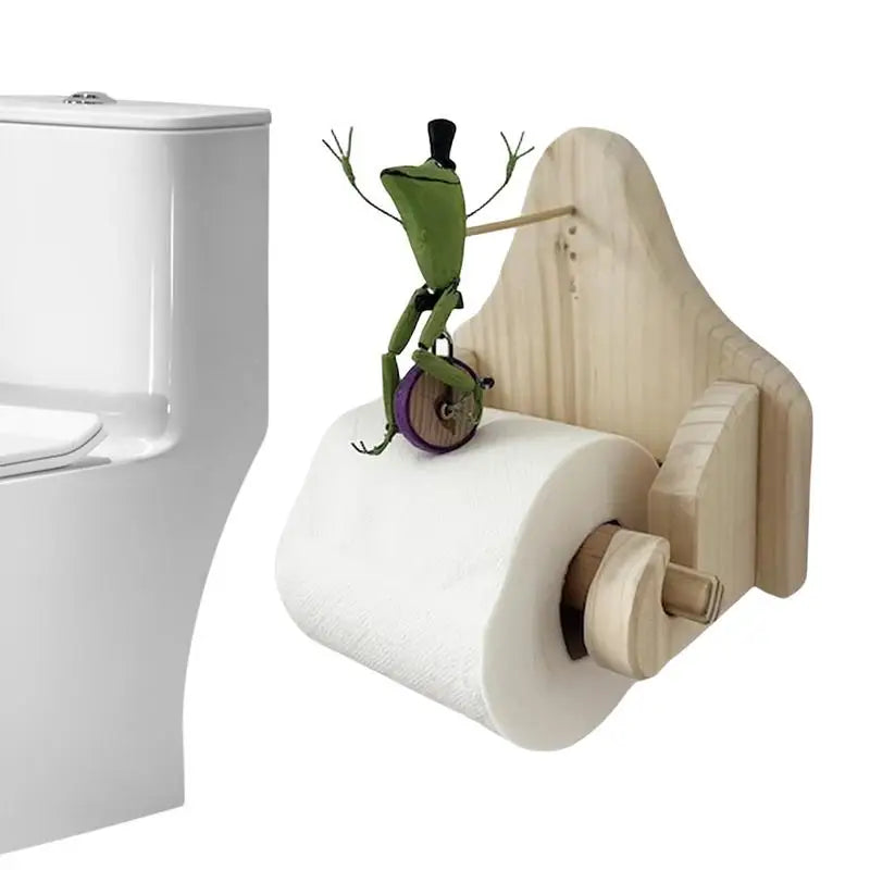 Frog toilet paper holder