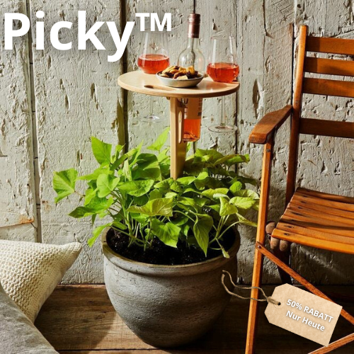 Foldable picnic table with wine holder
