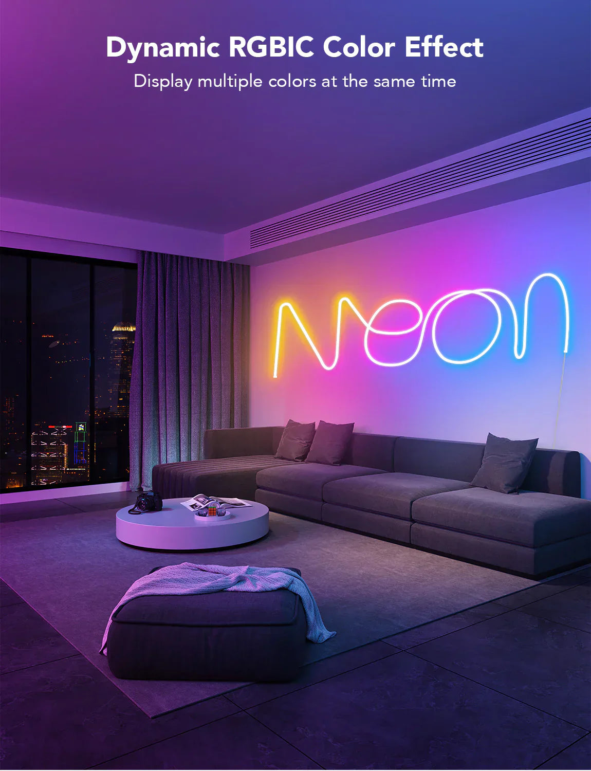 NeonFlow light with music synchronization