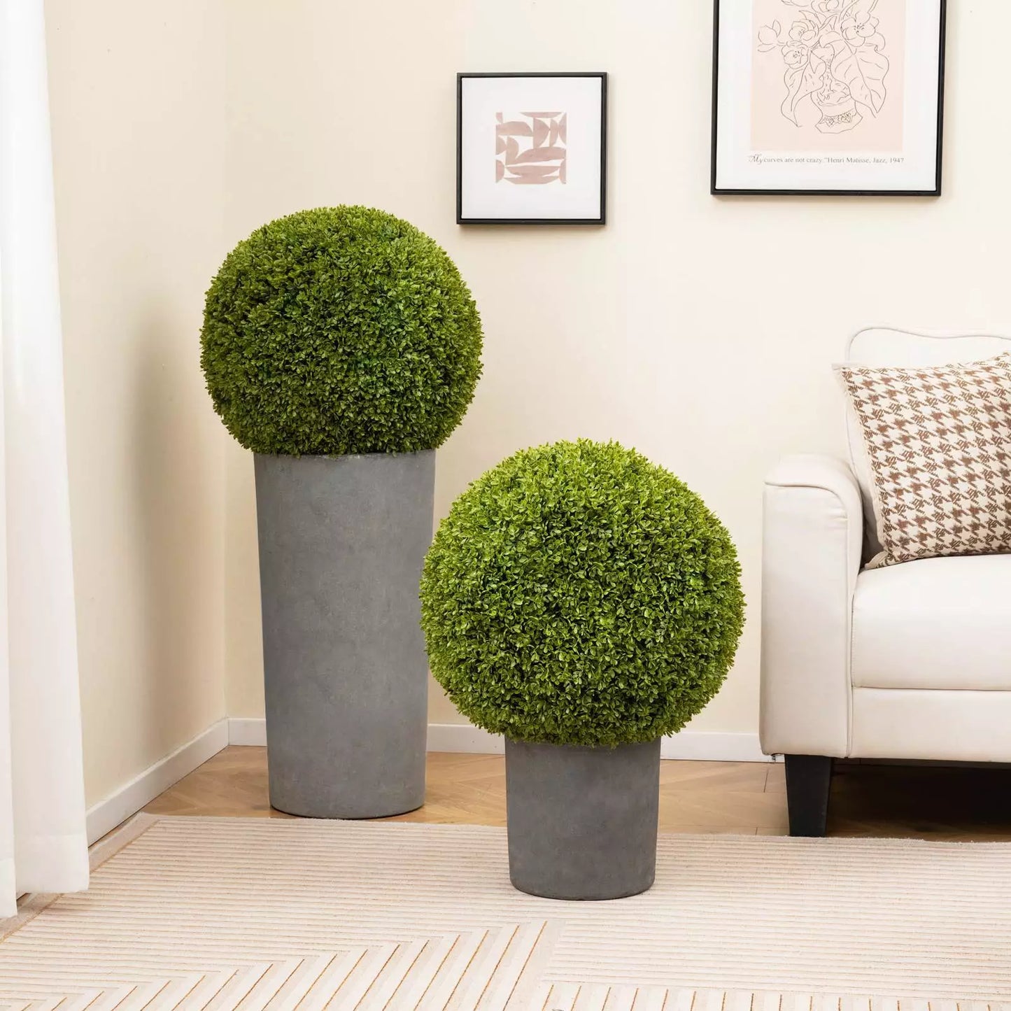 2 PIECES 50cm Artificial Plant Boxwood