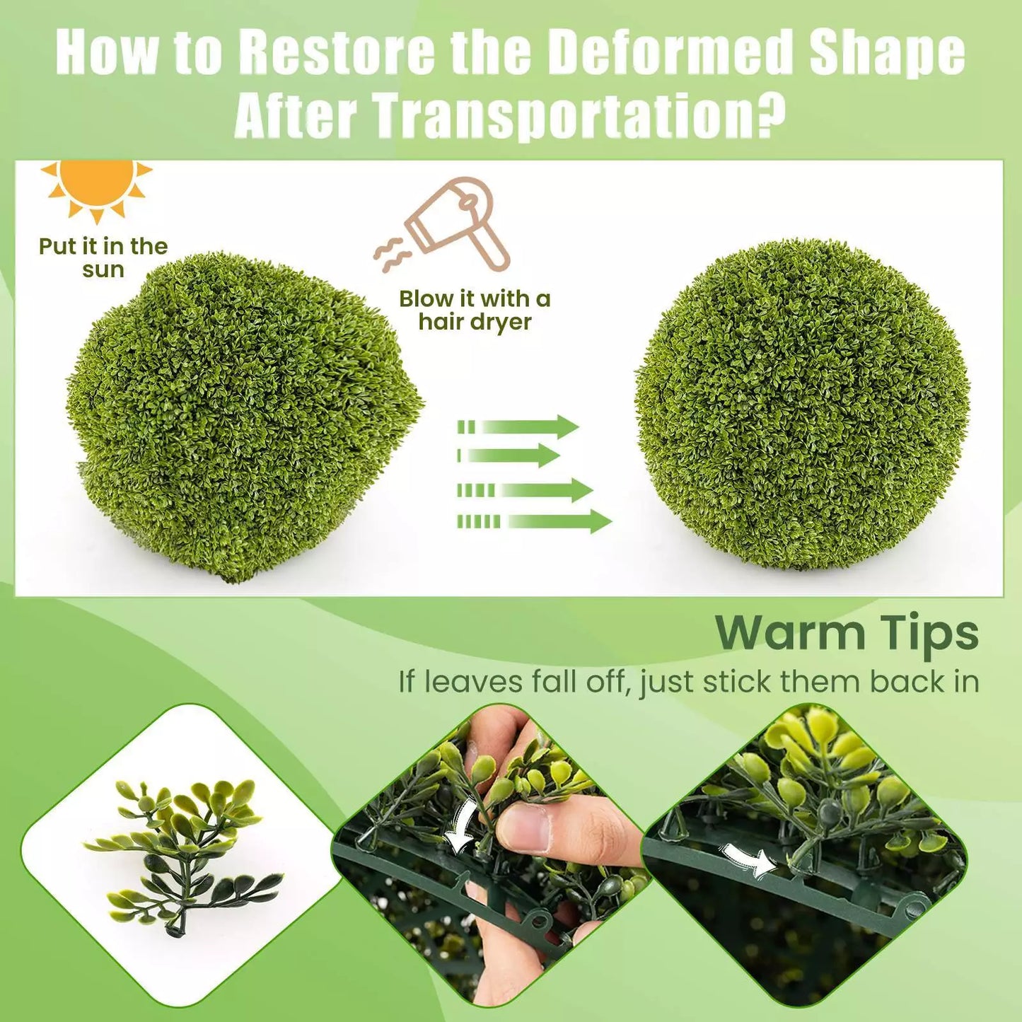 2 PIECES 50cm Artificial Plant Boxwood