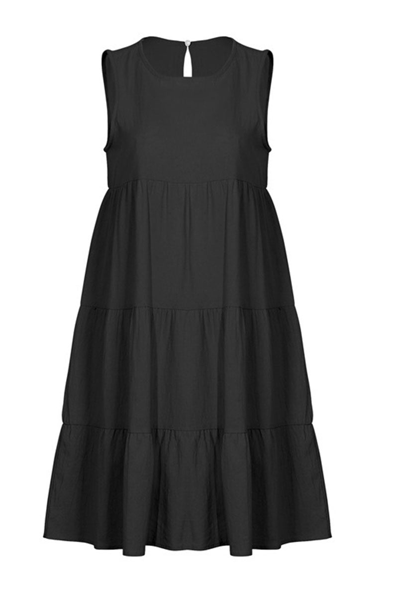 Fashion Casual Solid Patchwork O Neck Princess Dresses (6 Colors) 