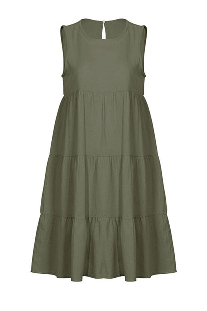 Fashion Casual Solid Patchwork O Neck Princess Dresses (6 Colors) 