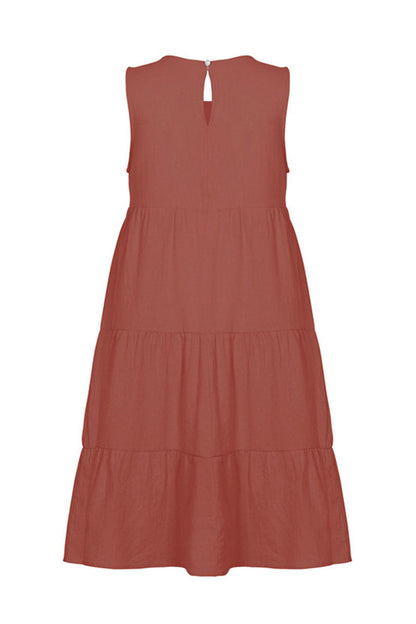 Fashion Casual Solid Patchwork O Neck Princess Dresses (6 Colors) 