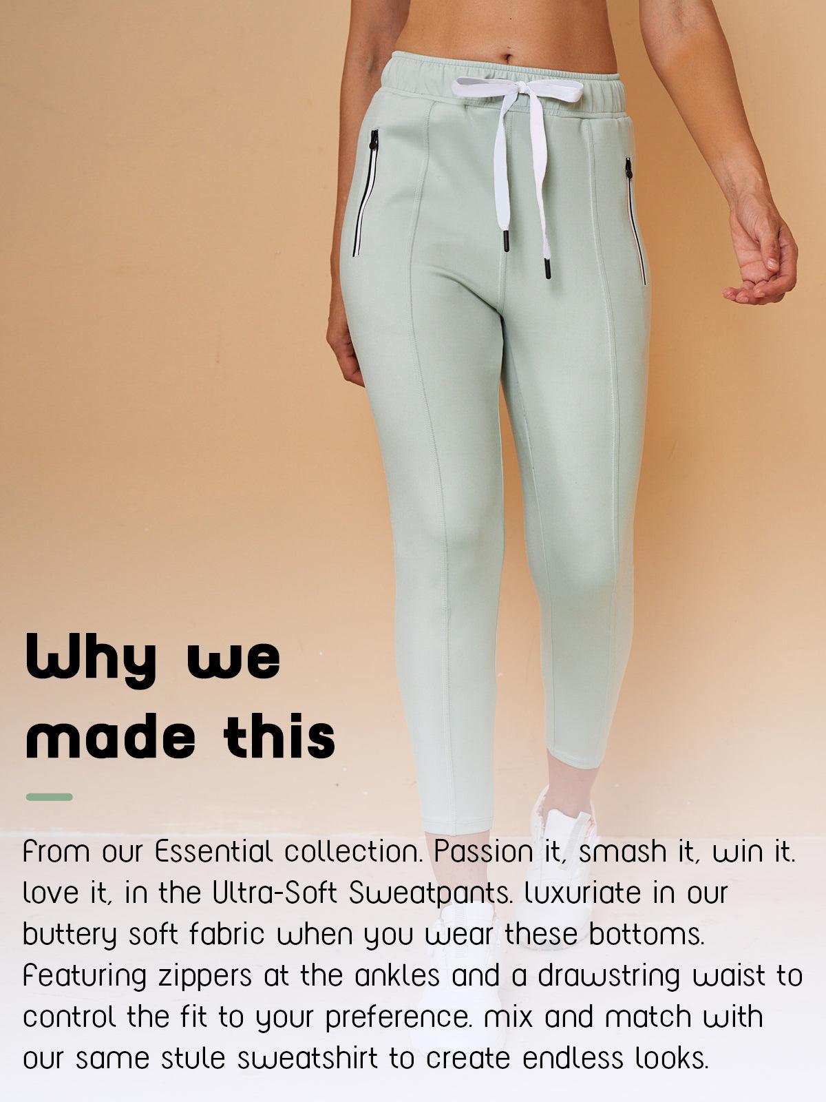Basic jogging capri pants with drawstring