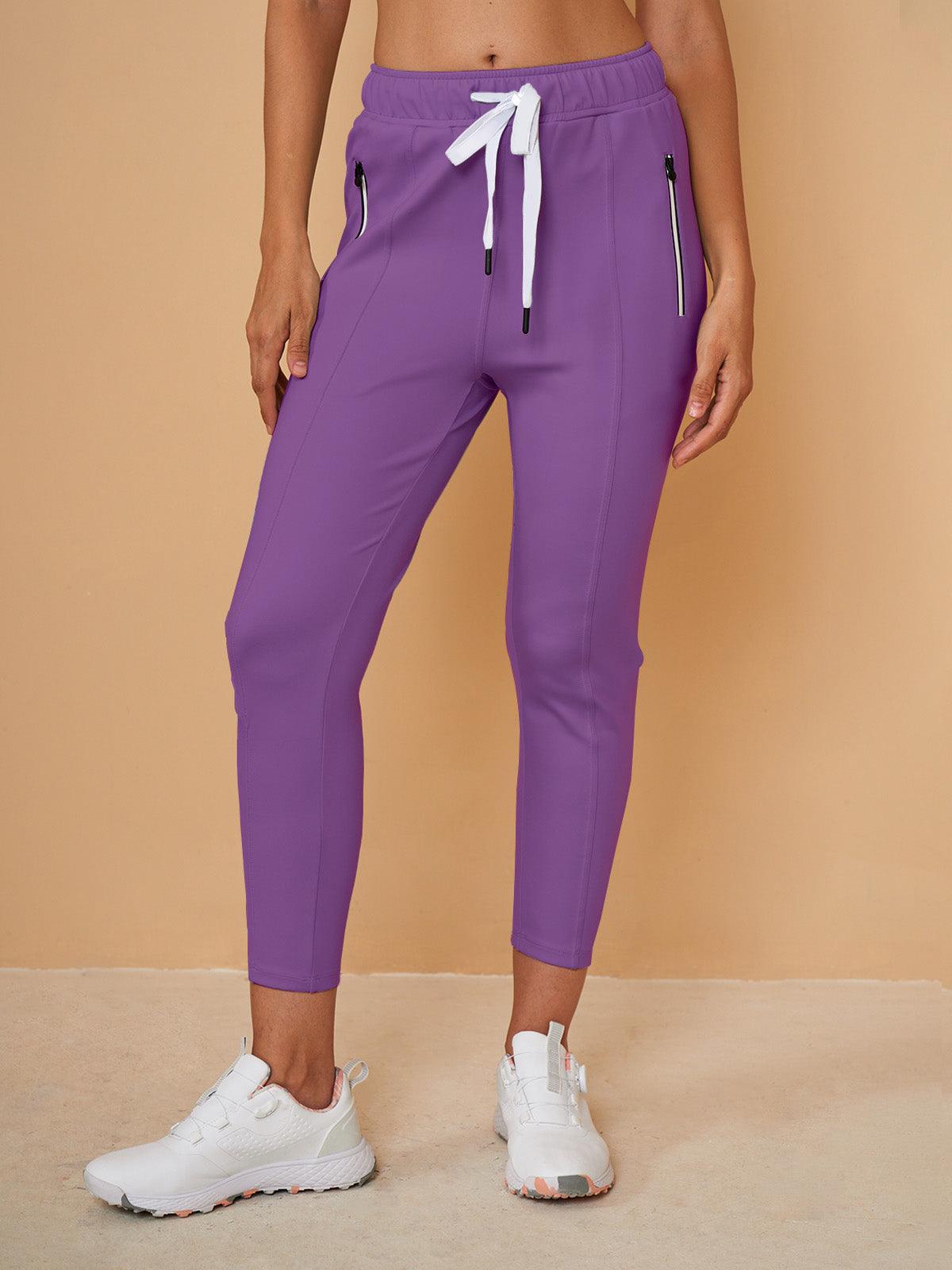 Basic jogging capri pants with drawstring