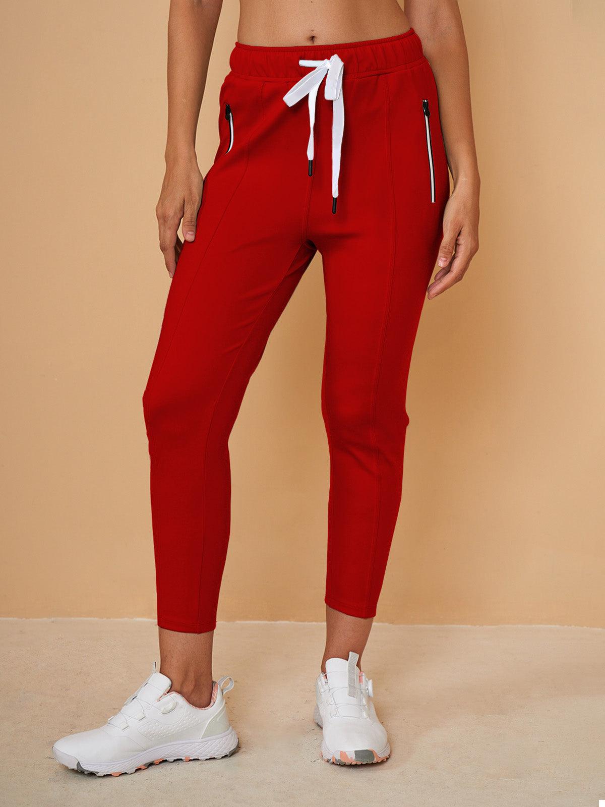 Basic jogging capri pants with drawstring