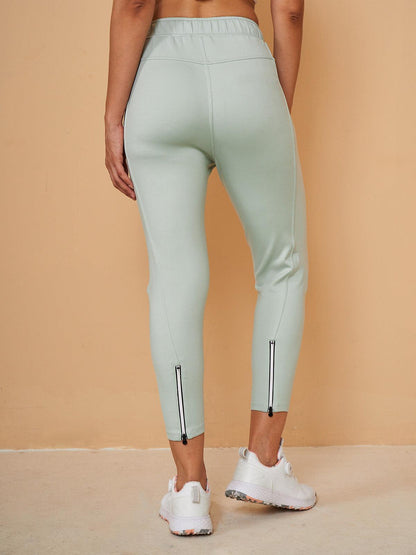 Basic jogging capri pants with drawstring