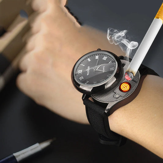 Men's Watch &amp; Rechargeable Lighter