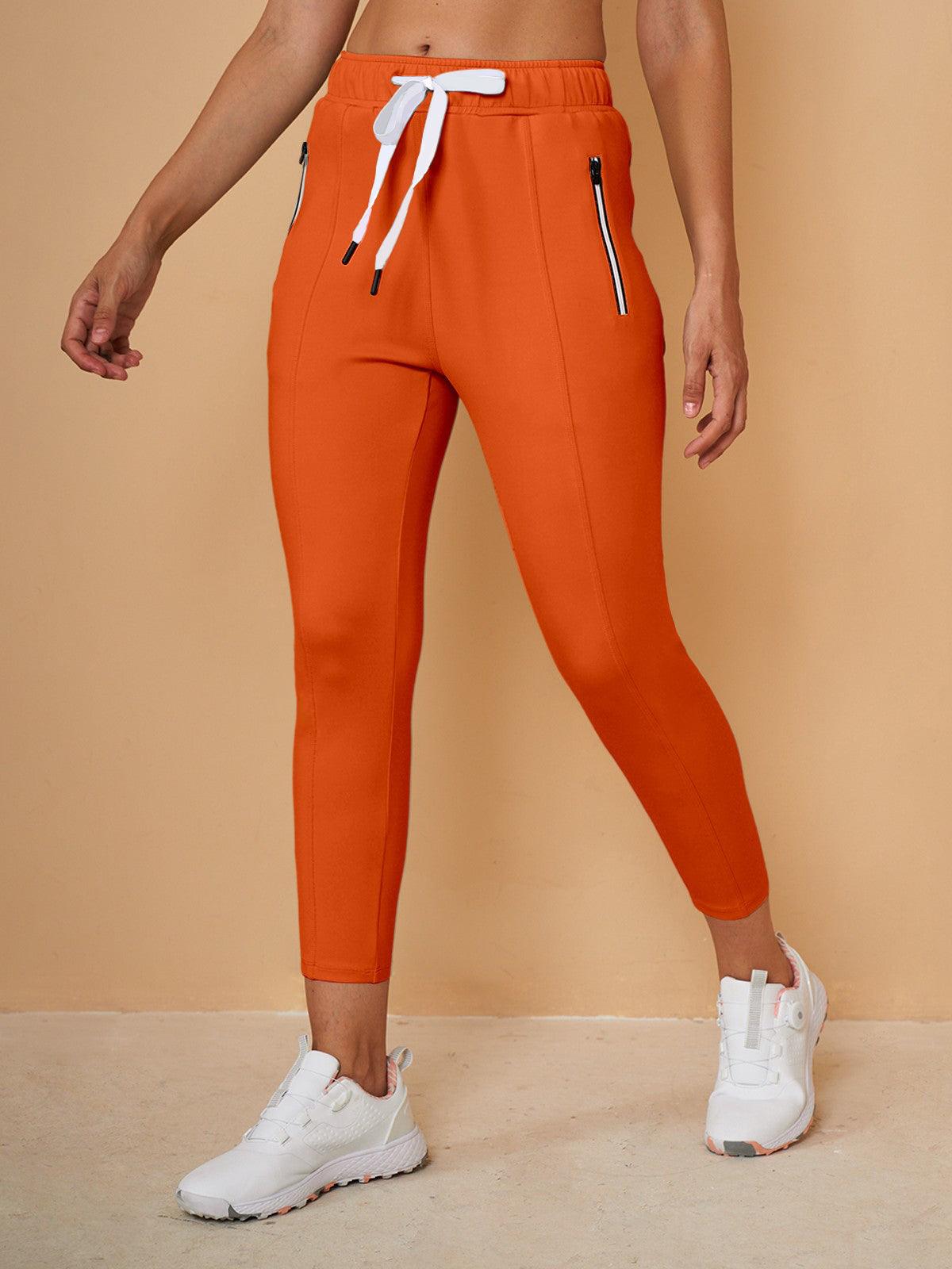 Basic jogging capri pants with drawstring