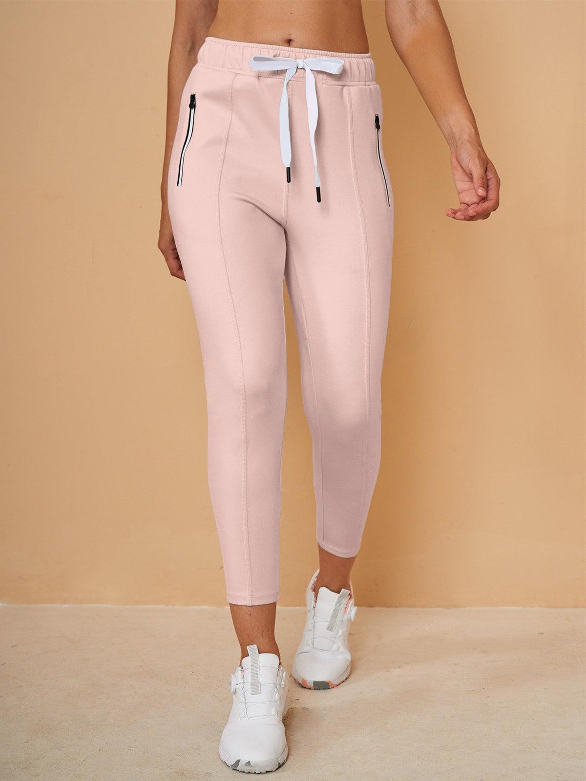 Basic jogging capri pants with drawstring