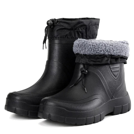 Winter windproof cotton rain boots