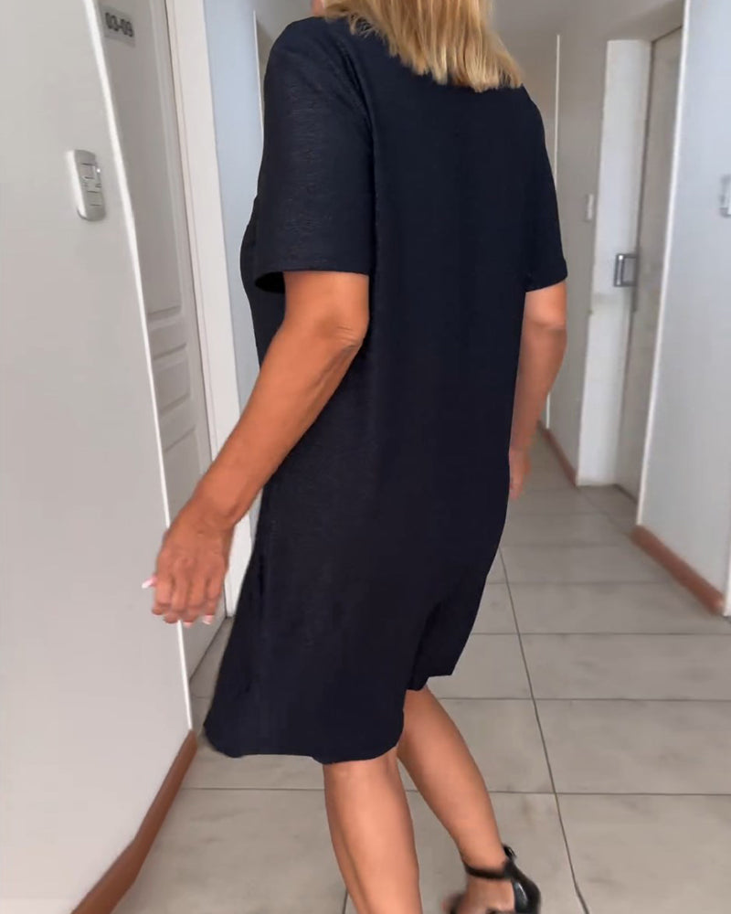 Elessa | Elegant V-neck wrap dress - Graceful style, effortless confidence 
