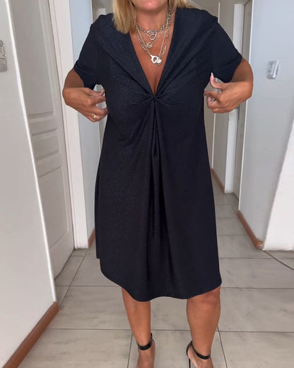 Elessa | Elegant V-neck wrap dress - Graceful style, effortless confidence 