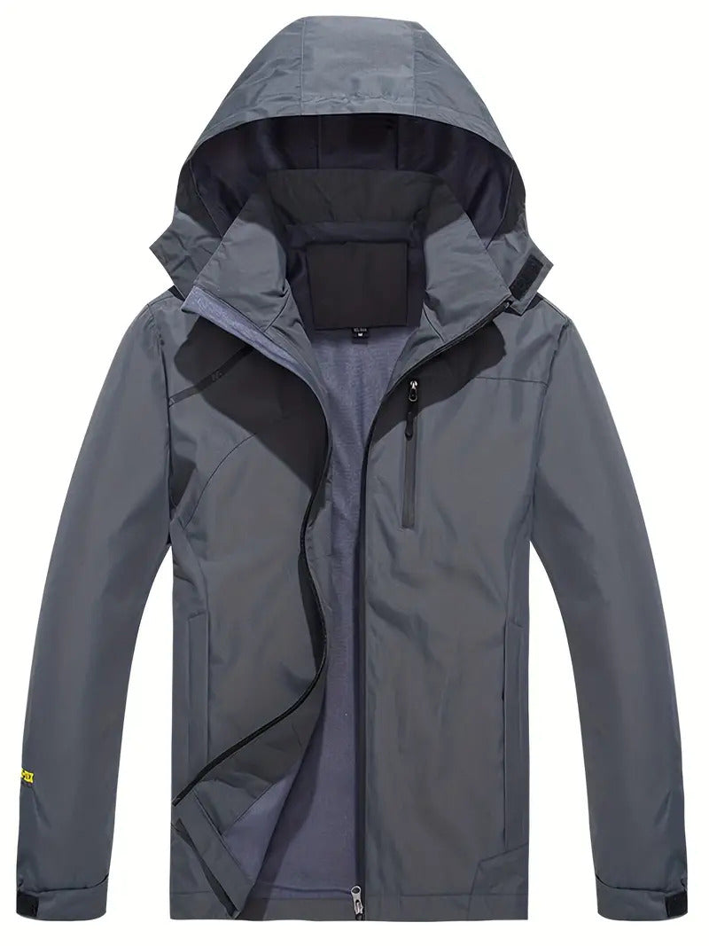 Casual waterproof jacket with hood