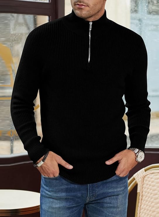 Stylish zipper sweater for men