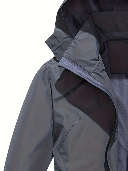 Casual waterproof jacket with hood