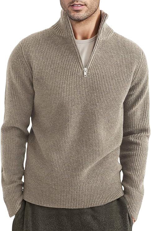 Stylish zipper sweater for men