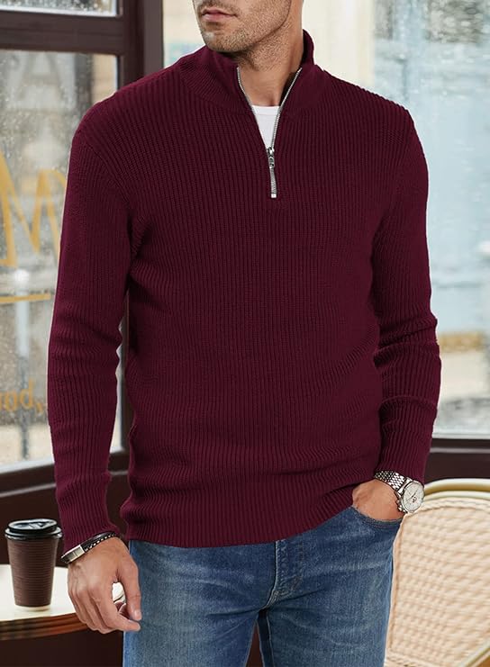 Stylish zipper sweater for men