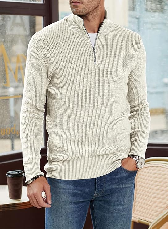 Stylish zipper sweater for men