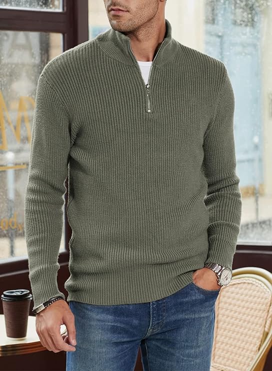 Stylish zipper sweater for men