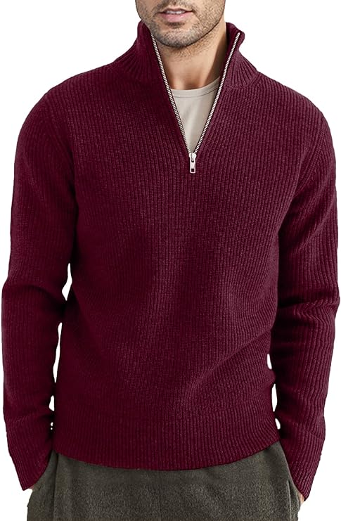 Stylish zipper sweater for men