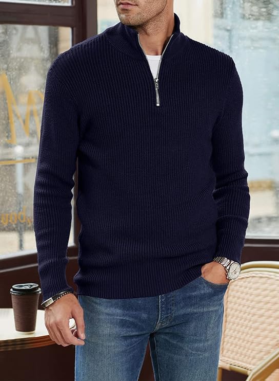 Stylish zipper sweater for men