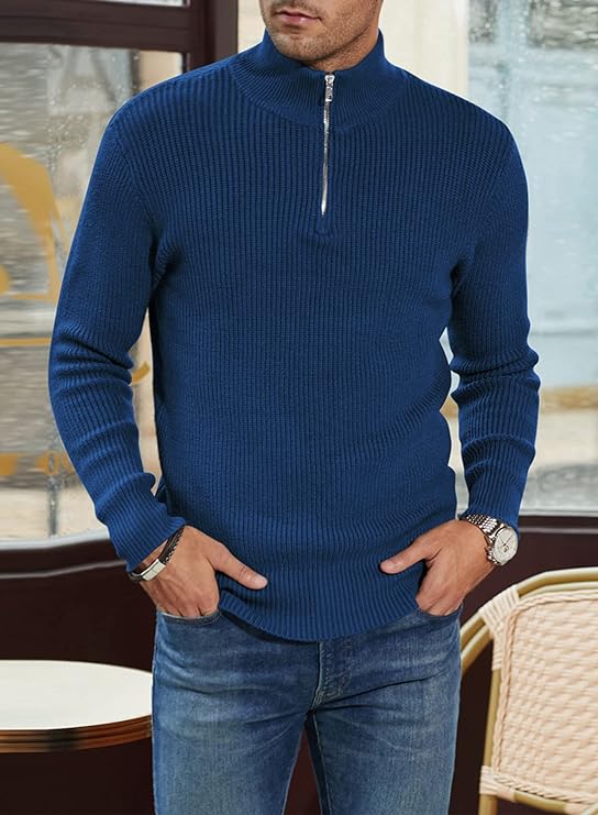 Stylish zipper sweater for men