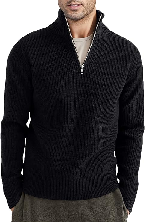 Stylish zipper sweater for men