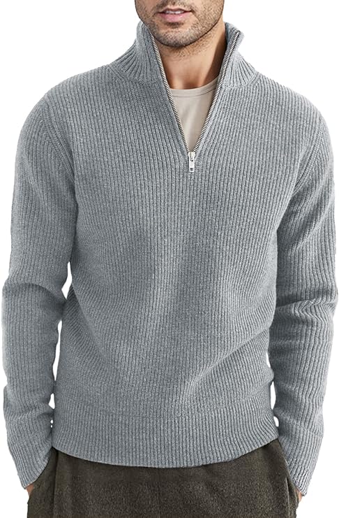 Stylish zipper sweater for men