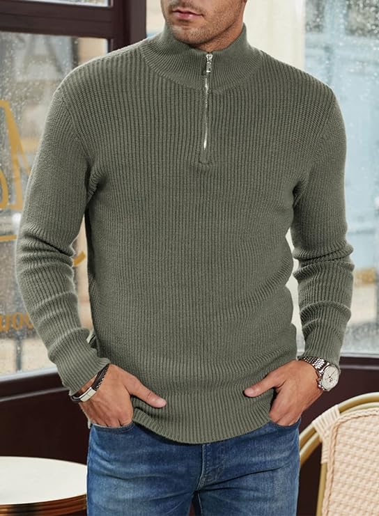 Stylish zipper sweater for men