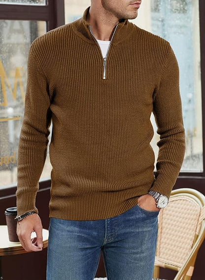Stylish zipper sweater for men