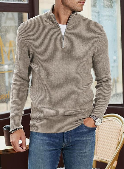 Stylish zipper sweater for men