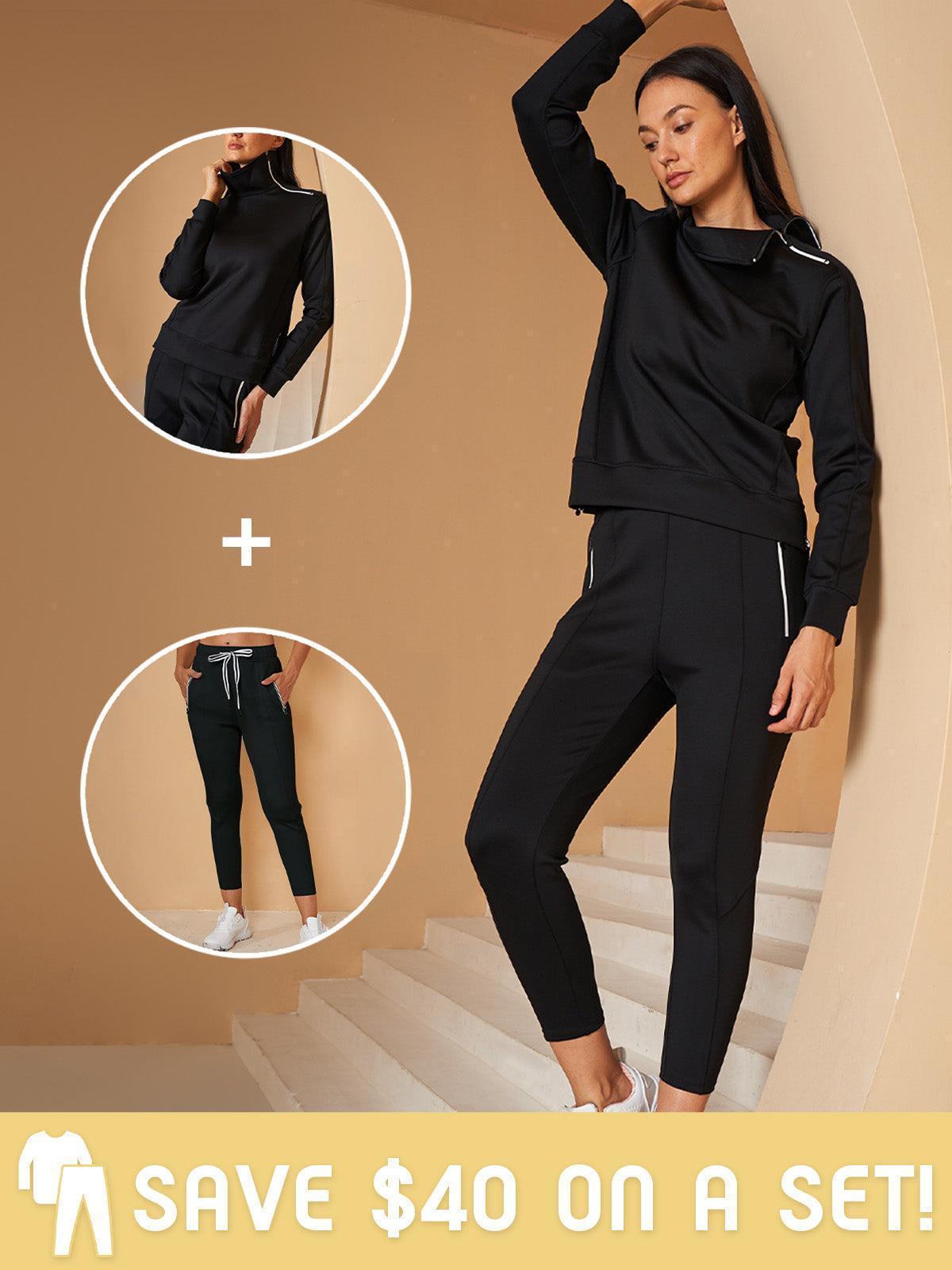 Basic jogging capri pants with drawstring