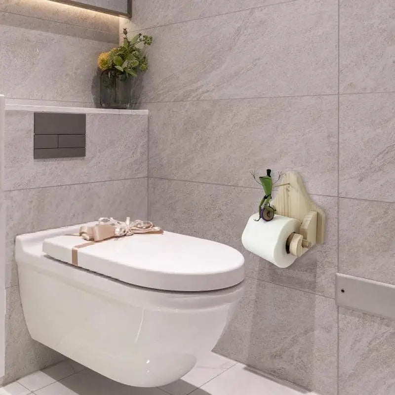 Frog toilet paper holder 