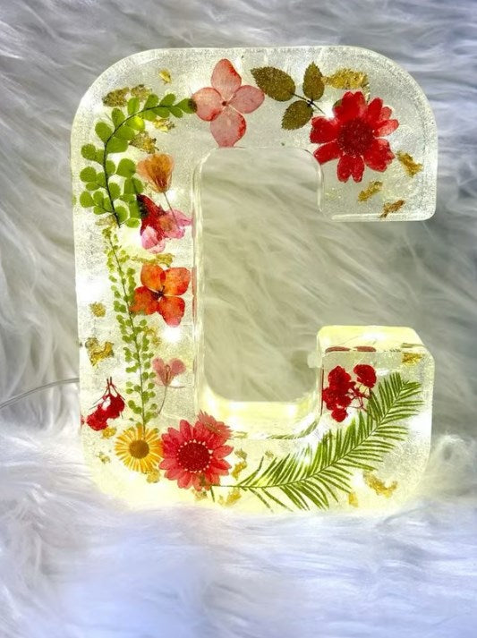 ResinBloom flower resin night light