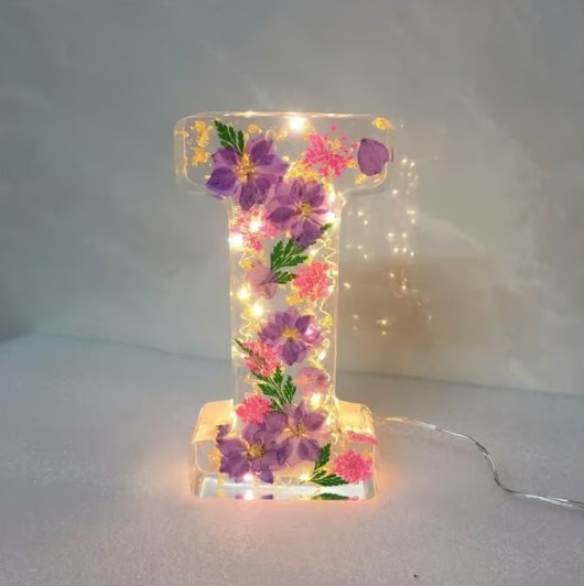 ResinBloom flower resin night light