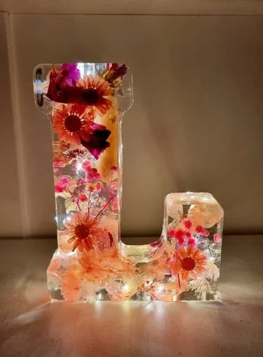 ResinBloom flower resin night light