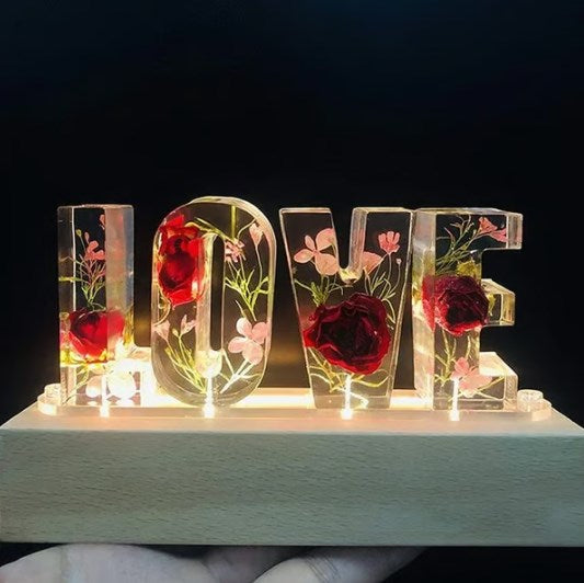 ResinBloom flower resin night light