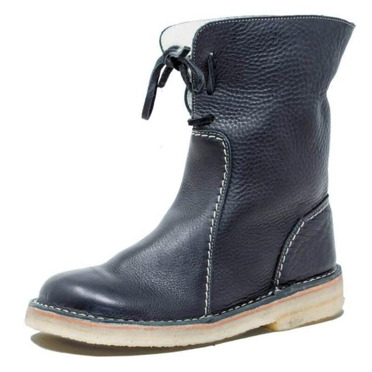 Waterproof calfskin boots with wool lining