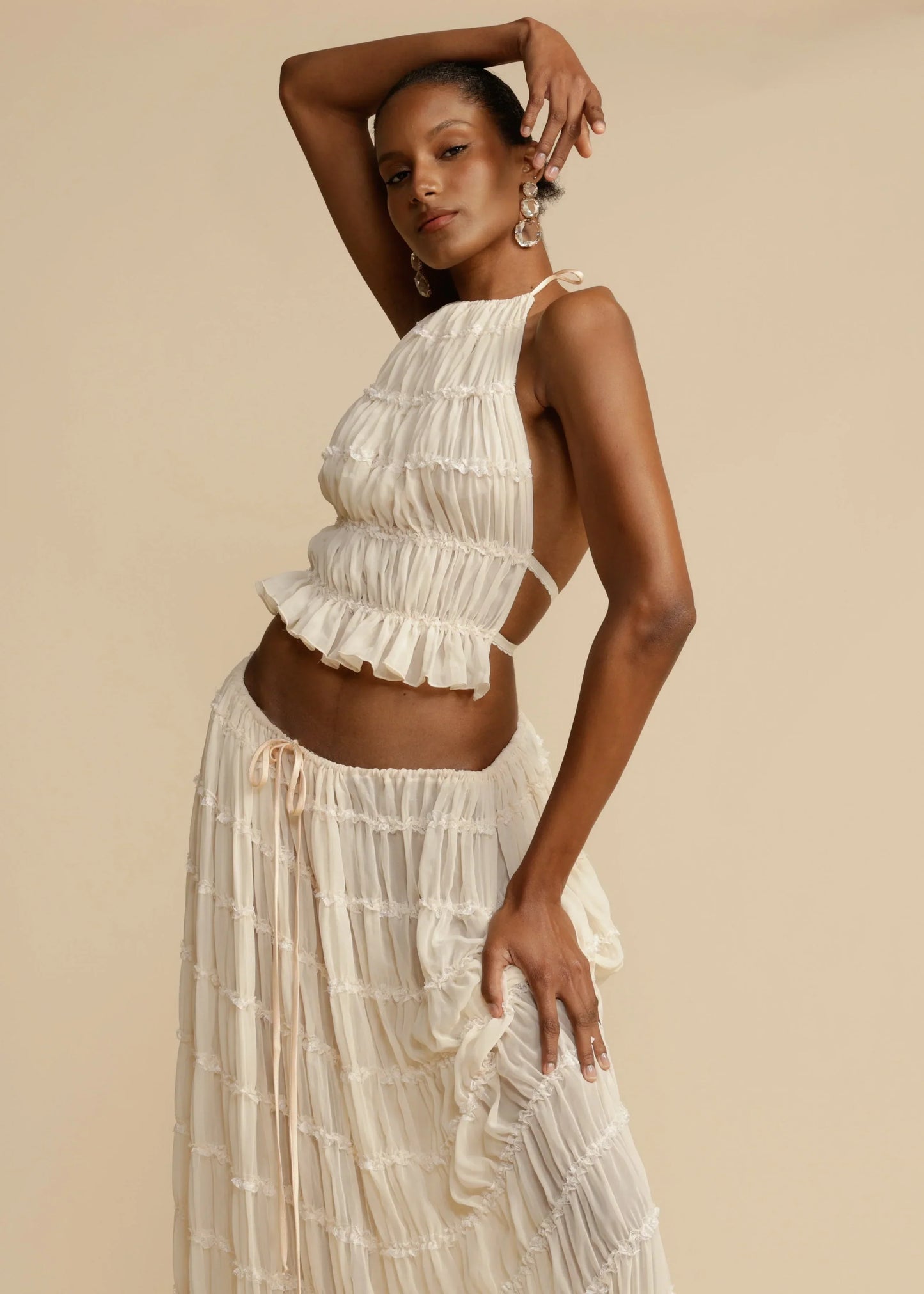 Chic two-piece pleated set | Effortless elegance and comfort