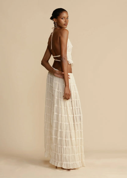 Chic two-piece pleated set | Effortless elegance and comfort