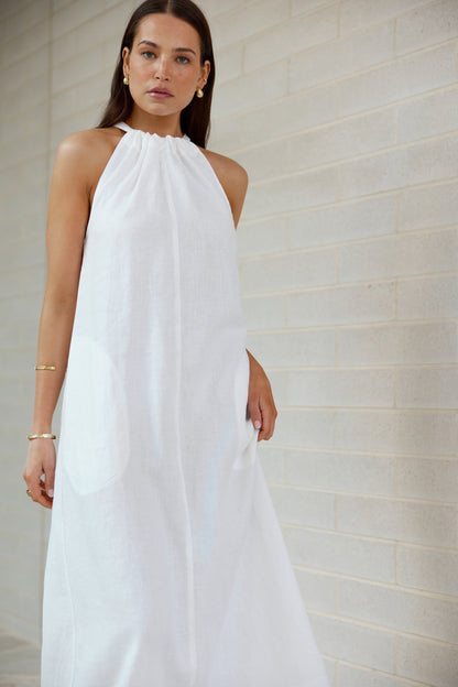 Luna linen halterneck dress