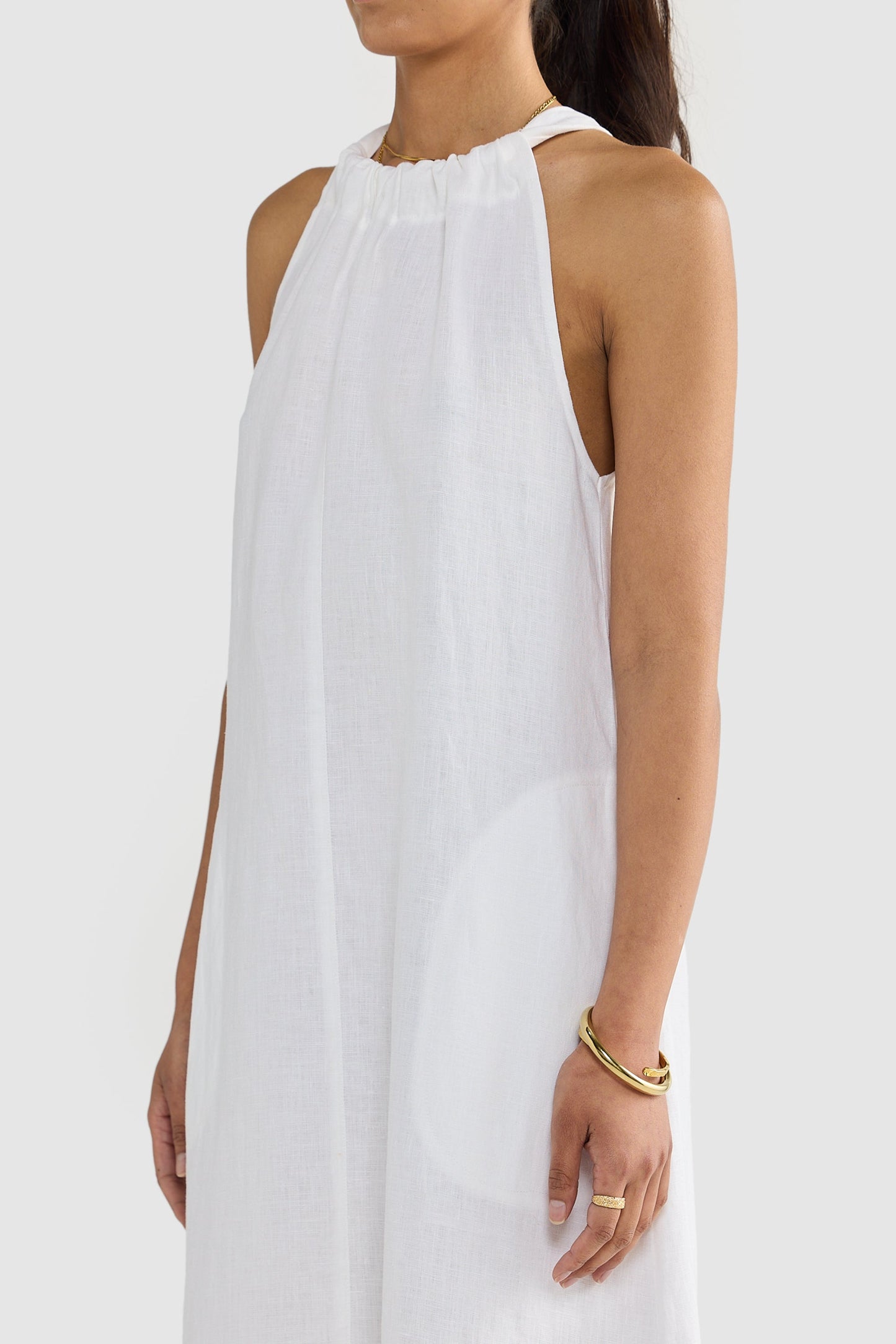 Luna linen halterneck dress