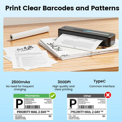 Phomemo M832 Upgrade Portable Thermal Printer