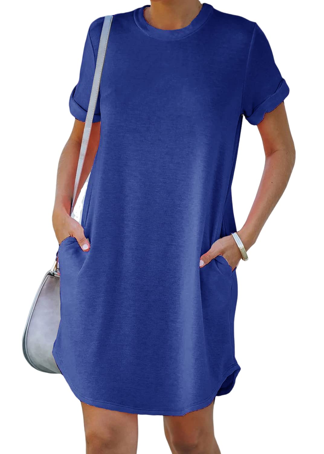 lisa - Casual short-sleeved T-shirt dress with pockets 