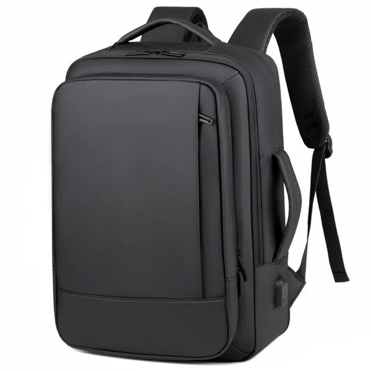 Men's travel backpack with USB charging port