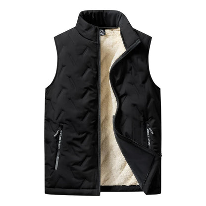 Insulated stand-up collar vest 